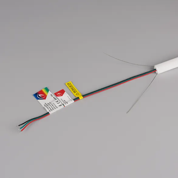 Светодиодная лента герметичная SPI-WAVE-TOP-G200-18x15mm 24V RGB PX2 (26 W/m, IP54, 5m, wire x1) (Arlight, Вывод прямой, 3 года)