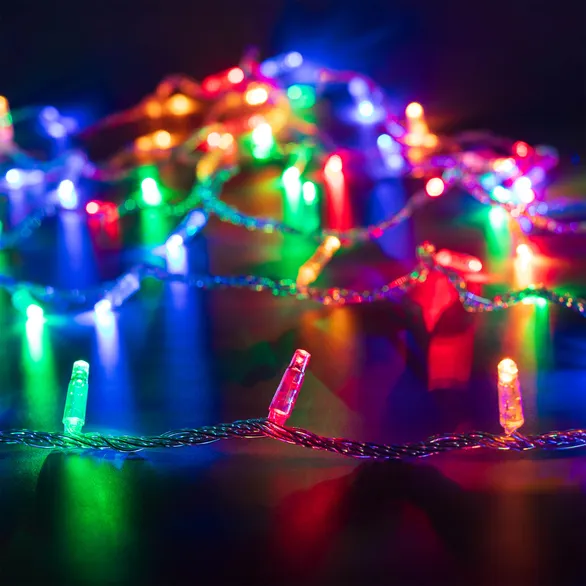 Светодиодная гирлянда ARD-STRING-CLASSIC-10000-CLEAR-100LED-LIVE RGB (230V, 7W) (Ardecoled, IP65)