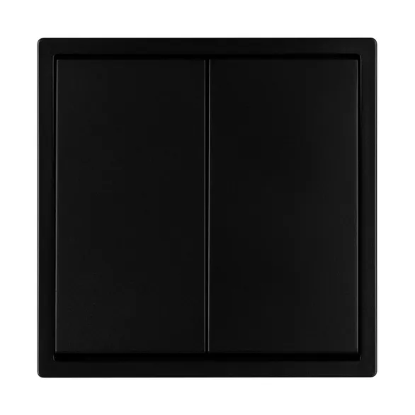 Механизм выключателя двухклавишный проходной SWT-TENDO-MKP2-PL-BK (230V, 10A) (Arlight, Черный)