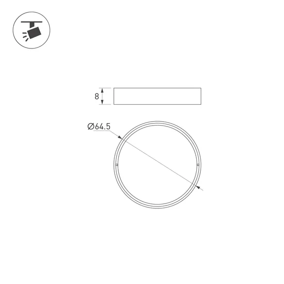 Светофильтр LGD-ARTIFACT-COLORFUL-FIX-ZOOM-R65 (WH-RD) (Arlight, Металл)