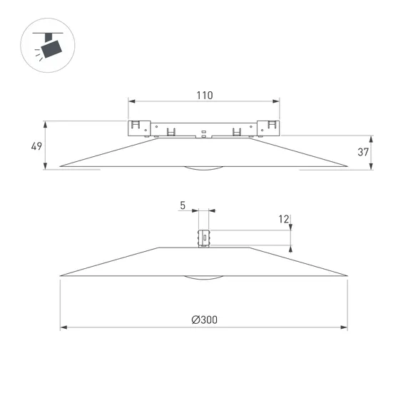 Светильник MAG-MICROCOSM-DISCO-R300-7W Day4000 (WH, 36 deg, 24V) (Arlight, IP20 Металл, 5 лет)