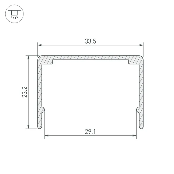 Профиль WPH-FLEX-3020-1000 ANOD (Arlight, Алюминий)