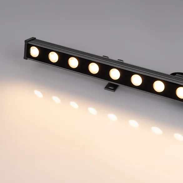 Линейный прожектор AR-LINE-760-18W Warm3000 (GR, 15x60 deg, 230V) (Arlight, IP65 Металл, 3 года)