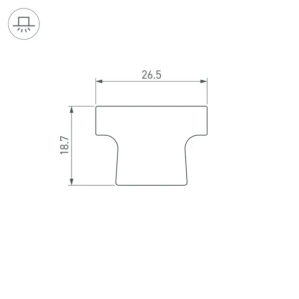 Экран ARH-FLOOR27-H28 OPAL (Arlight, Пластик)