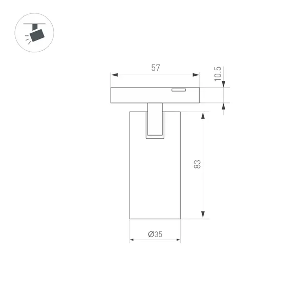 Светильник MAG-MICROCOSM-SPOT-R35-5W Day4000 (BK, 36 deg, 24V) (Arlight, IP20 Металл, 3 года)