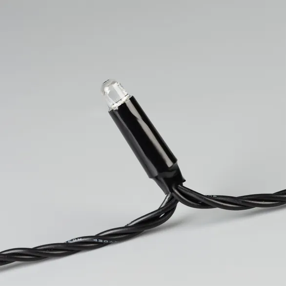 Светодиодная гирлянда ARD-STRING-CLASSIC-6000-BLACK-40LED-LIVE RGB-SPI (12V, 26W) (Ardecoled, IP65)