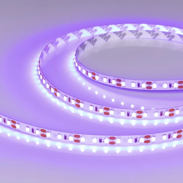 Светодиодная лента RT-A120-8mm 12V UV400 (9.6 W/m, IP20, 2835, 5m) (Arlight, Открытый)