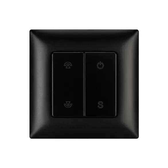 INTELLIGENT ARLIGHT Кнопочная панель SMART-RF-801-22-1G-DIM-SUF Black (3V, 2.4G) (IARL, IP20 Пластик, 5 лет)