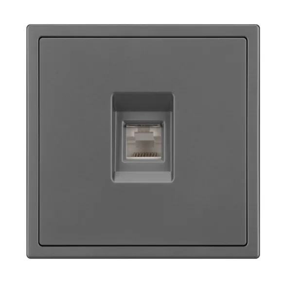 Механизм компьютерной розетки SCT-NOBE-MPC1-SFPL-GR (RJ-45, CAT6) (Arlight, Серый базальт)