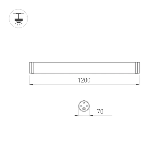 Светильник ALT-TUBU-L1200-36W Day4000 (WH, 140x110 deg, 230V) (Arlight, IP66 Пластик, 5 лет)