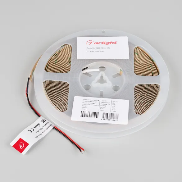 Светодиодная лента UL-A240-10mm 48V Warm2700-CX2 (23 W/m, IP20, 10m) (Arlight, 7 лет)
