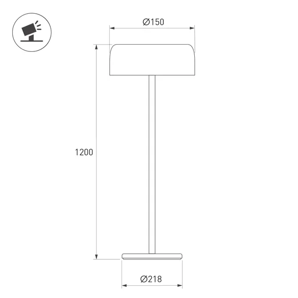 Светильник напольный SP-KWALLEN-4.7W Warm2700 (Черный, 130 deg, 5V) (Arlight, IP54 Металл, 2 года)