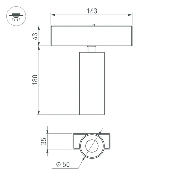 Светильник MAG-SPOT-45-R65-18W Warm3000 (BK, 36 deg, 24V) (Arlight, IP20 Металл, 3 года)