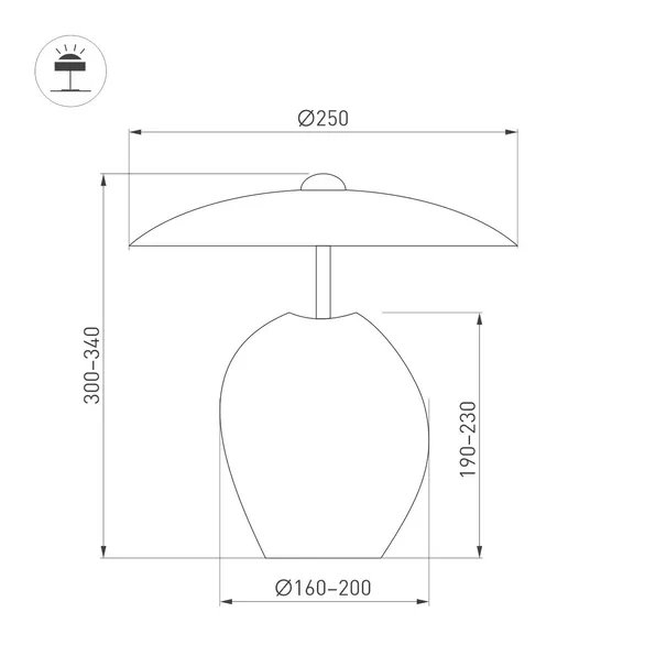Светильник SP-UMANI-TAB-S25x34-6W Warm2700 (BK, 90 deg, 230V) (Arlight, IP20, Натуральный камень, 5 лет)