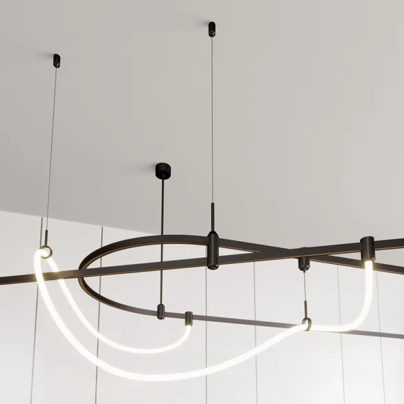 Держатель трека ART-APRIORI-HOLDER-HANG-TUBE-L1500 (BK) (Arlight, IP20 Металл, 3 года)