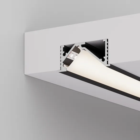 Профиль SL-BEVEL-W32-F-2000 ANOD BLACK (Arlight, Алюминий)