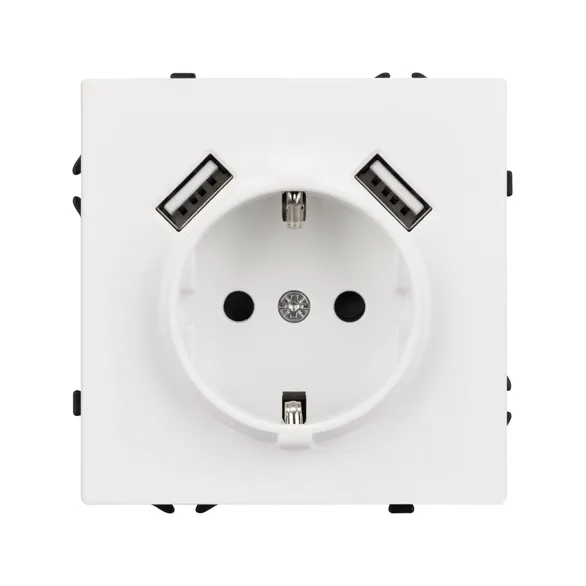 Механизм розетки с USB зарядкой SCT-NOBE-MUAA-SFPL-WH (230V, 16A) (Arlight, -)