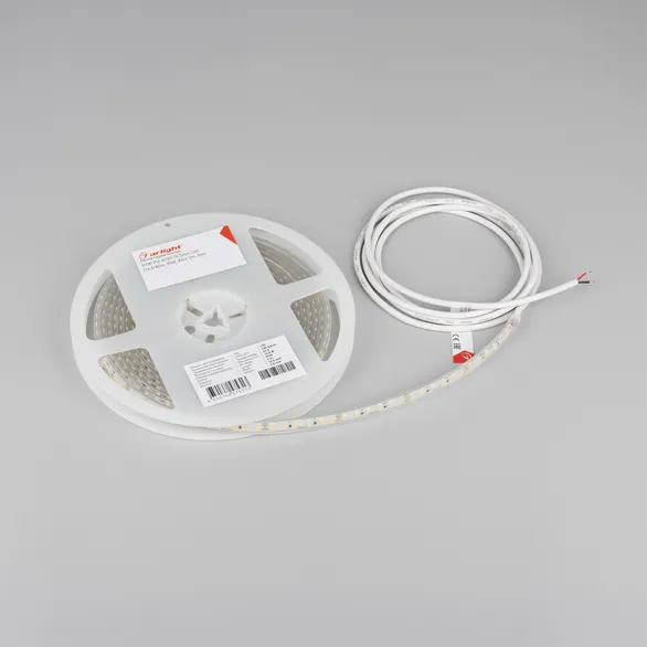 Светодиодная лента герметичная RTW-PU-A120-10.5mm 24V White6000 (16.8 W/m, IP68, Wire 2m, 5m) (Arlight, -)