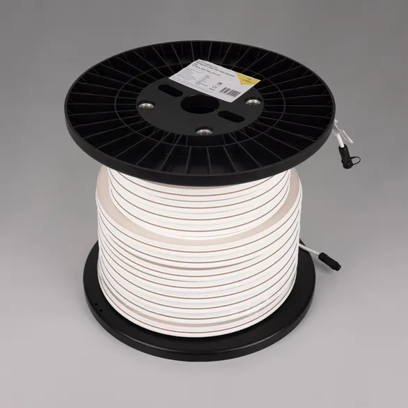 Светодиодная лента герметичная MOONLIGHT-PRO-SIDE-X320-20x20mm 48V Warm3000 (10 W/m, IP67, 30m, wire x2) (Arlight, Вывод боковой, 7 лет)