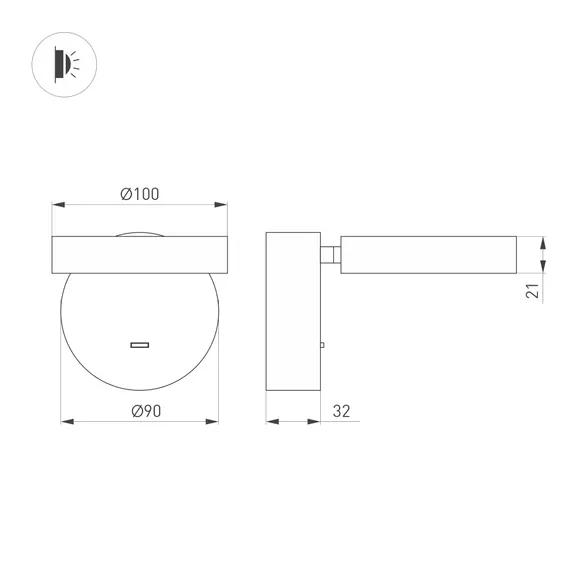 Светильник SP-MILADY-R90-6W Warm3000 (BK, 110 deg, 230V) (Arlight, IP20 Металл, 3 года)