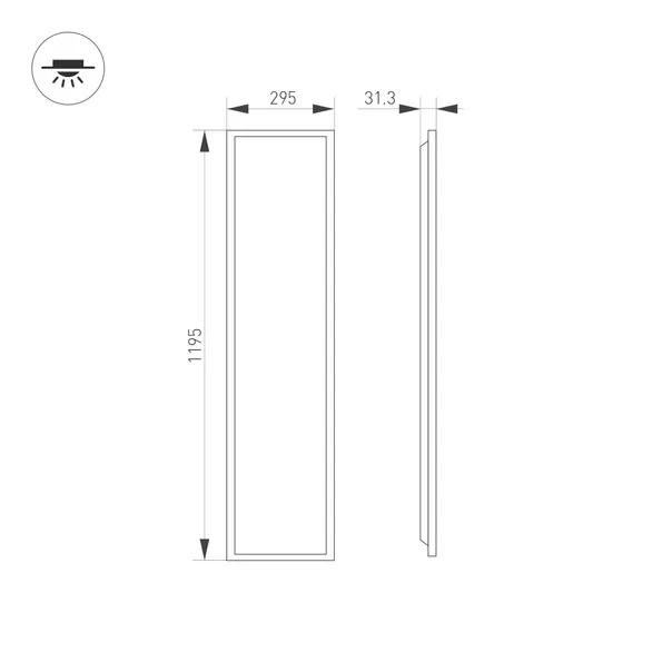 Светильник DL-TITAN-S300x1200-40W Day4000 (WH, 120 deg, CRI90, 230V) (Arlight, IP40 Металл, 7 лет)