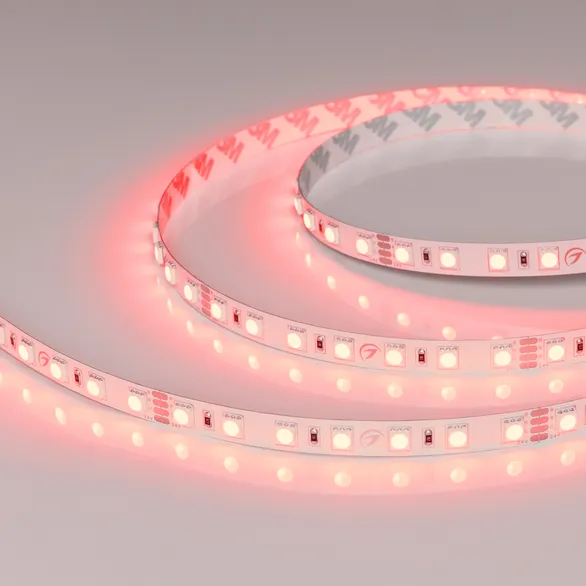 Светодиодная лента RT-B70-10mm 24V RGB (14 W/m, IP20, 5m) (Arlight, Открытый)