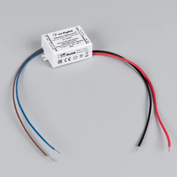 Блок питания ARPJ-SP-39260-PFC-TRIAC-MINI (10W, 20-39V, 260mA) (Arlight, IP65 Пластик, 5 лет)