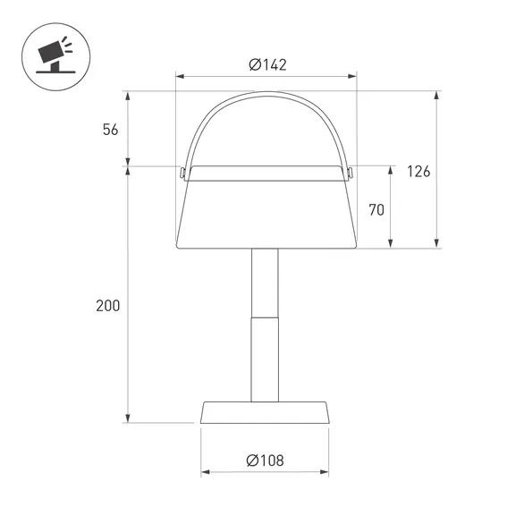 Светильник настольный SP-TRAFO-1.5W Warm2700 (Красный, 120 deg, 5V) (Arlight, IP54 Пластик, 2 года)