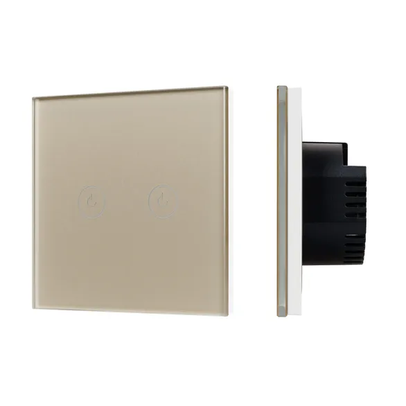 Выключатель сенсорный SWT-OMALI-S02-ZB-GD (250V, 10A, Zigbee) (Arlight, Стекло)