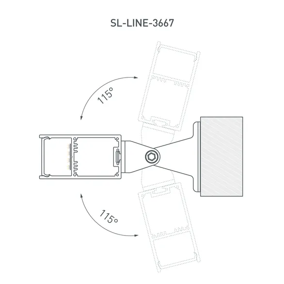 Профиль с экраном SL-LINE-3667-2500 ANOD+OPAL (Arlight, Алюминий)