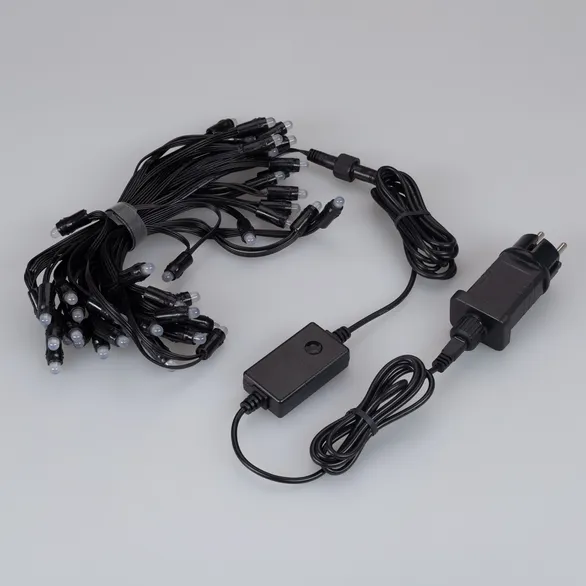Светодиодная гирлянда Нить Смарт ARD-MOOD-CLASSIC-5000-BLACK-26LED RGBY-SPI (230V, 7.5W, Tuya Wi-Fi) (Ardecoled, IP65)