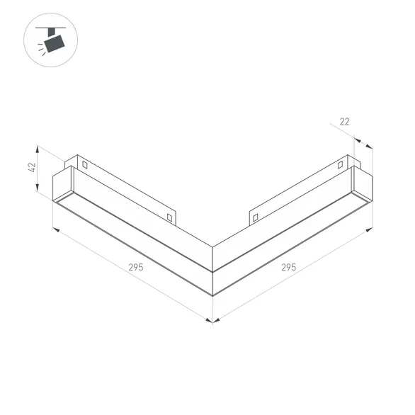 Светильник MAG-ORIENT-FLAT-ANGLE-L295-18W Day4000 (BK, 100 deg, 48V) (Arlight, IP20 Металл, 5 лет)