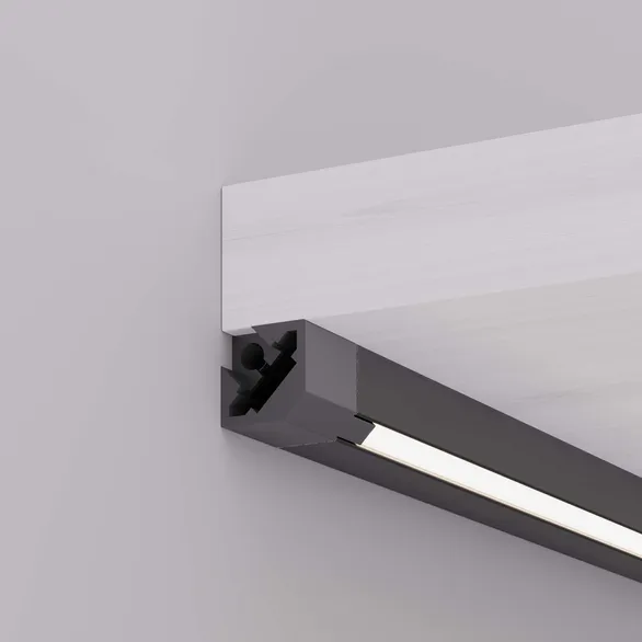 Профиль с экраном SL-KANT-H10-SQUARE-2000 IRON GREY (Arlight, Алюминий+пластик)