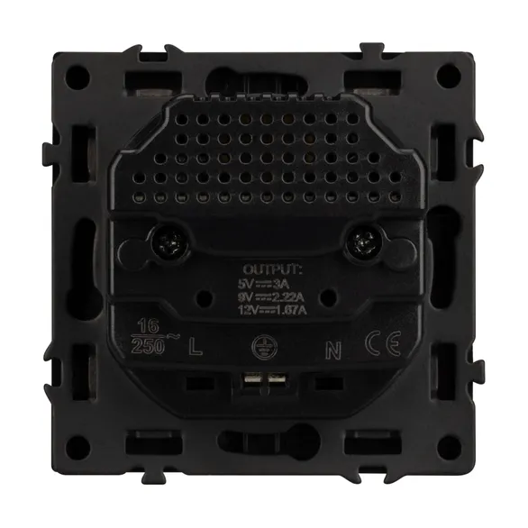 Механизм розетки с USB зарядкой SCT-NOBE-MUAC-SFPL-GR (230V, 16A) (Arlight, -)