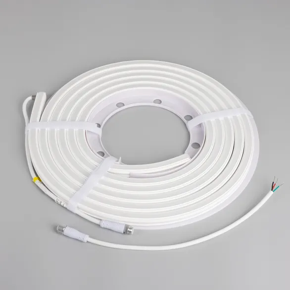 Светодиодная лента герметичная SPI WAVE-SIDE-DOUBLE-A80-16x15mm 24V RGB PX10 (12 W/m, IP67, 5m, wire x1) (Arlight, Вывод боковой, 5 лет)
