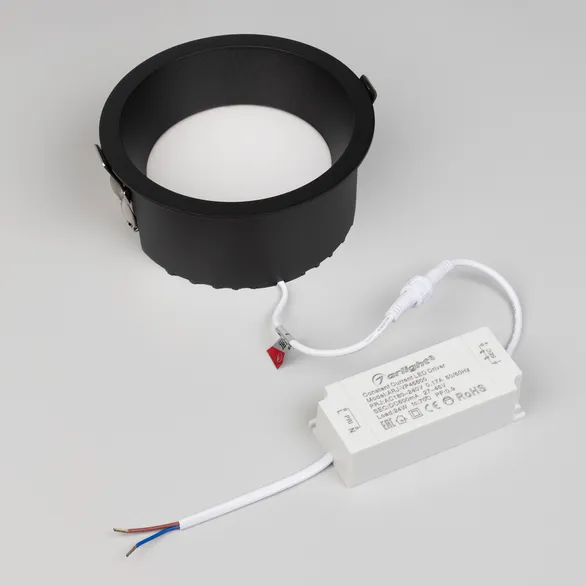 Светильник MS-DROP-BUILT-R158-30W Warm3000 (BK, 90 deg, 230V) (Arlight, IP54 Металл, 5 лет)