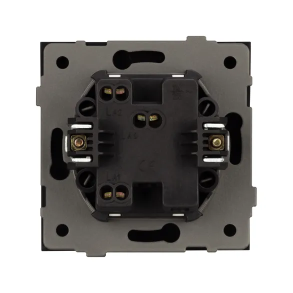 Механизм выключателя одноклавишный проходной SWT-TENDO-MKP1-PL-BK (230V, 10A) (Arlight, -)