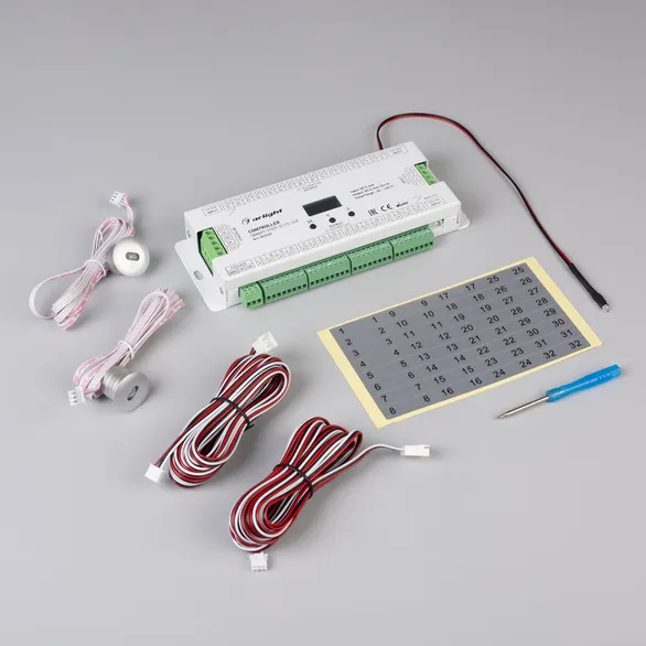 Контроллер лестничный SMART-STEP-32-2S-SUF (5-24V, 32x1A, SPI) (Arlight, IP20 Пластик, 5 лет)