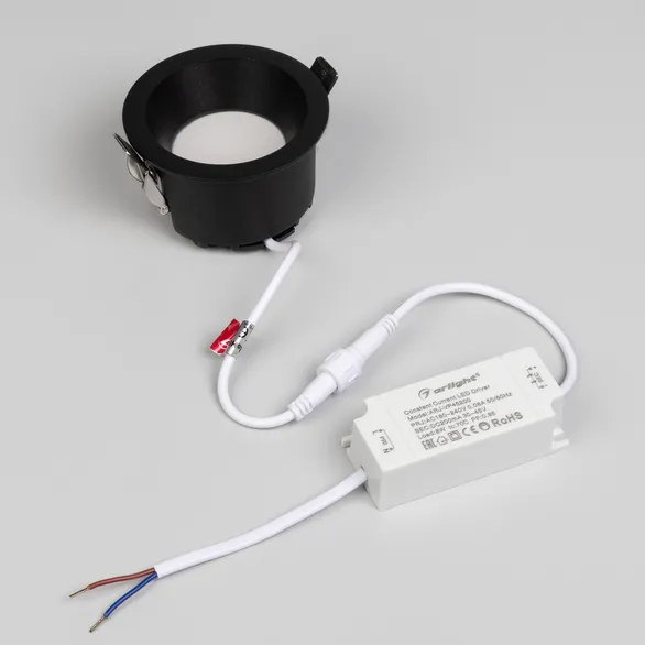 Светильник MS-DROP-BUILT-R84-8W Warm3000 (BK, 85 deg, 230V) (Arlight, IP54 Металл, 5 лет)