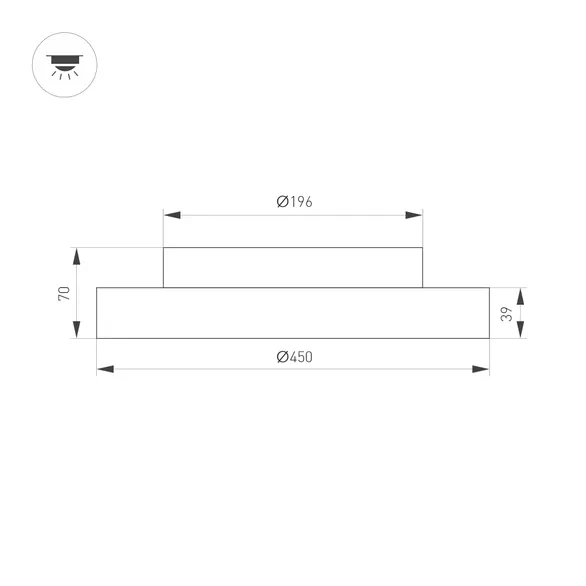 Светильник SP-ESTELY-R450-40W Warm3300-MIX (BK, 80 deg, 230V, TRIAC) (Arlight, IP20 Металл, 5 лет)