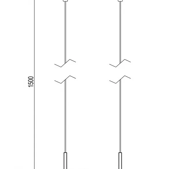 Держатель трека ART-APRIORI-HOLDER-HANG-TUBE-L1500 (GD) (Arlight, IP20 Металл, 3 года)