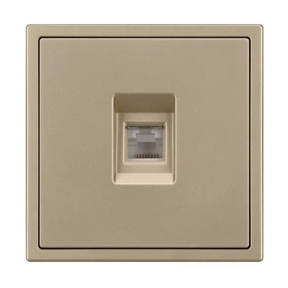 Механизм телефонной розетки SCT-NOBE-MTL1-SFPL-GD (RJ-11, 4C) (Arlight, Золотой песок)