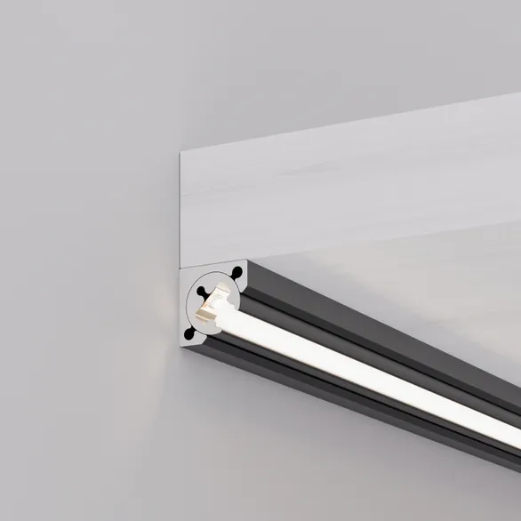 Профиль с экраном SL-KANT-H10-ROTATE-2000 IRON GREY (Arlight, Алюминий+пластик)