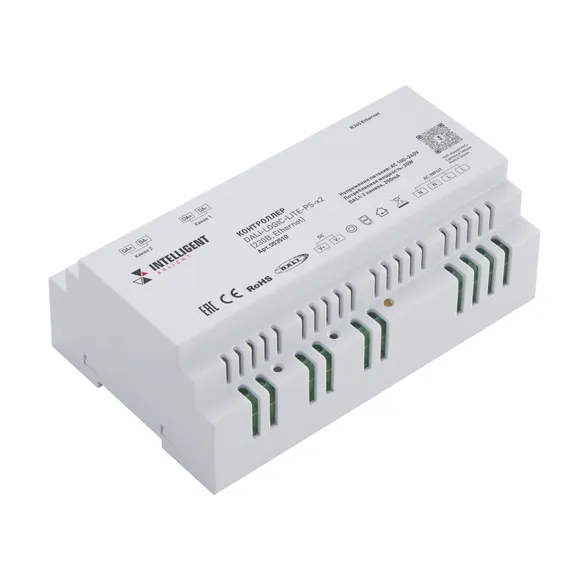 INTELLIGENT ARLIGHT Контроллер DALI-LOGIC-LITE-PS-x2 (230B, Ethernet) (IARL, IP20 Пластик, 2 года)