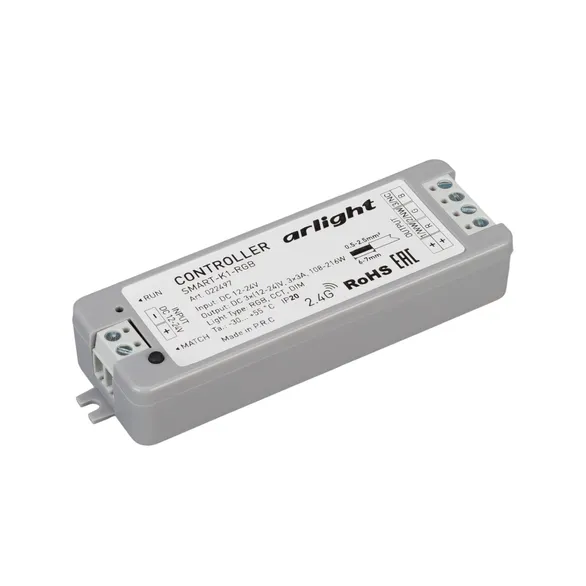 Контроллер SMART-RGB-SET-RING (12-24V, 3x3A, ПДУ 2.4G) (Arlight, IP20 Пластик, 5 лет)