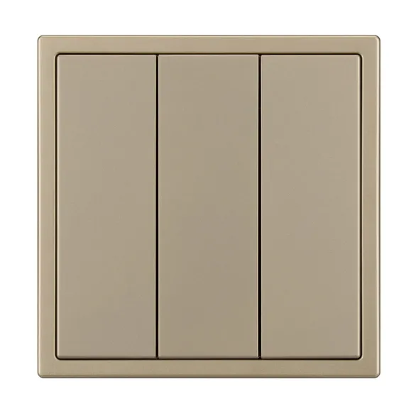 Механизм выключателя трехклавишный непроходной SWT-NOBE-MK03-SFPL-GD (230V, 10A) (Arlight, Золотой песок)