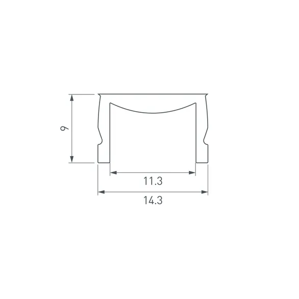 Экран матовый HR-M-IP20-3000 (до IP67 с герметизацией) (Arlight, Пластик)