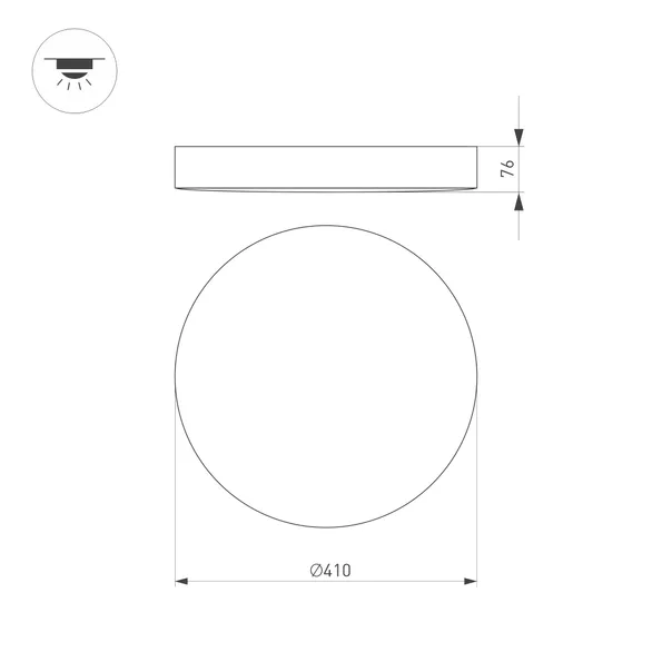 Светильник SP-FLOWER-R410-32W Warm3000 (WH, 110 deg, 230V) (Arlight, IP54 Пластик, 3 года)