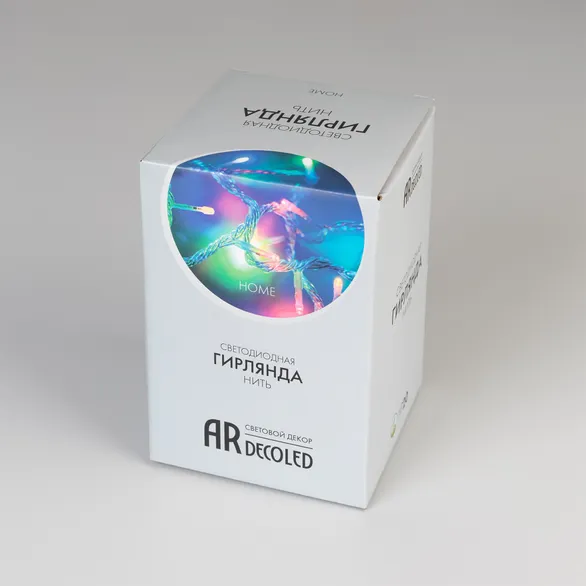 Светодиодная гирлянда ARD-STRING-HOME-5000-GREEN-50LED-LIVE RGB (230V, 3.5W) (Ardecoled, IP20)