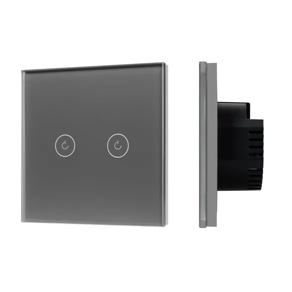 Выключатель сенсорный SWT-OMALI-S02-ZB-GR (250V, 10A, Zigbee) (Arlight, Стекло)
